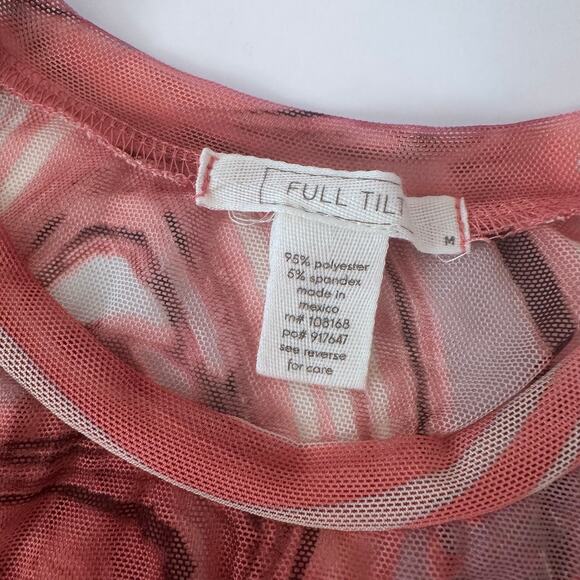 Tilly's Full Tilt Marble Swirl Sheer Top - Size Medium - Picture 4 of 6